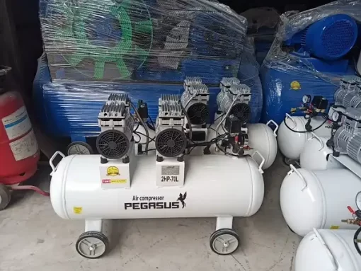 Máy nén khí không dầu Pegasus TM-OF750x2-70L 2HP