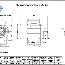 motor 3 pha 3kw 1400v